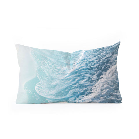 Anita's & Bella's Artwork Soft Turquoise Ocean Dream Waves Oblong Throw Pillow
