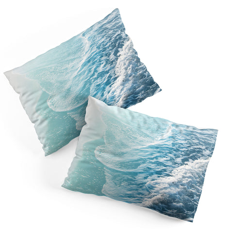 Anita's & Bella's Artwork Soft Turquoise Ocean Dream Waves Pillow Shams