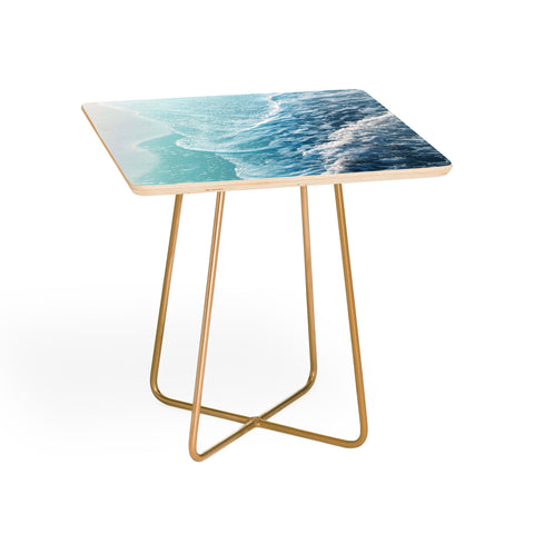 Anita's & Bella's Artwork Soft Turquoise Ocean Dream Waves Side Table