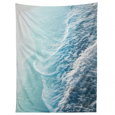 Anita's & Bella's Artwork Soft Turquoise Ocean Dream Waves Tapestry