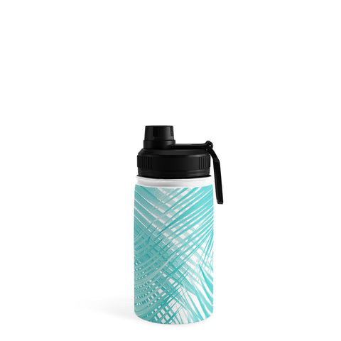 Anita's & Bella's Artwork Soft Turquoise Palm Leaves Dream Water Bottle