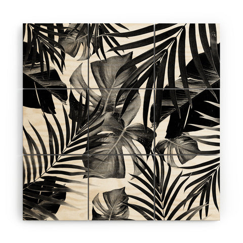 Anita's & Bella's Artwork Tropical Jungle Leaves 10 Wood Wall Mural