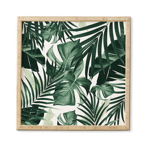 Anita's & Bella's Artwork Tropical Jungle Leaves 4 Framed Wall Art