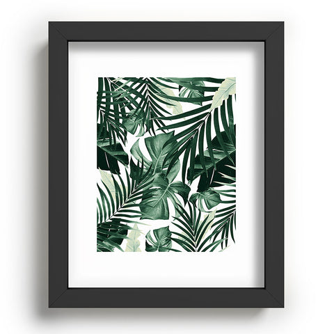Anita's & Bella's Artwork Tropical Jungle Leaves 4 Recessed Framing Rectangle