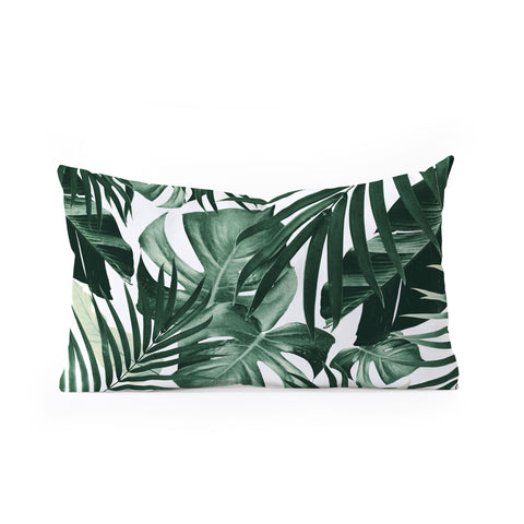 Anita's & Bella's Artwork Tropical Jungle Leaves 4 Oblong Throw Pillow