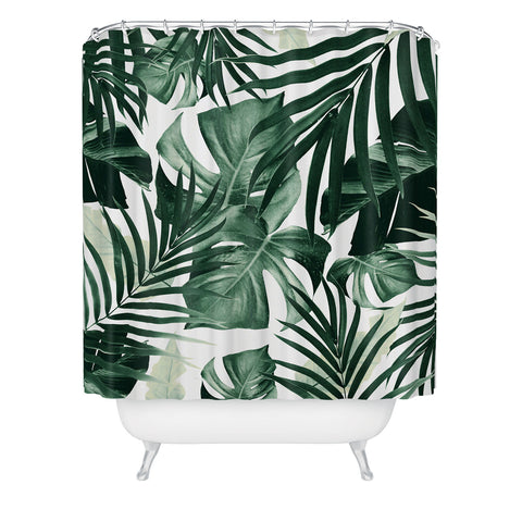 Anita's & Bella's Artwork Tropical Jungle Leaves 4 Shower Curtain