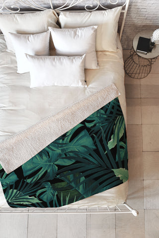 Anita's & Bella's Artwork Tropical Jungle Night 1 Fleece Throw Blanket