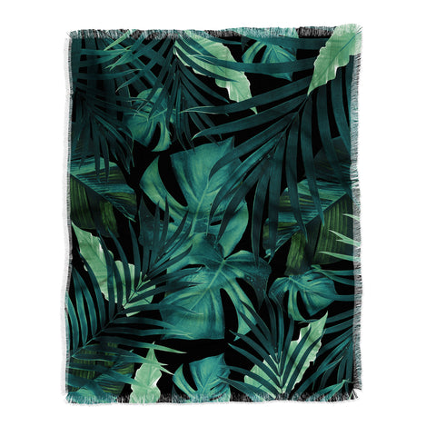 Anita's & Bella's Artwork Tropical Jungle Night 1 Throw Blanket