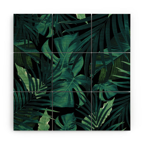 Anita's & Bella's Artwork Tropical Jungle Night 1 Wood Wall Mural