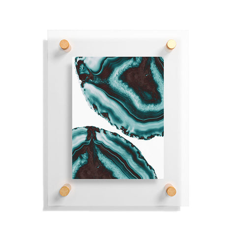 Anita's & Bella's Artwork Turquoise Brown Agate 1 Floating Acrylic Print