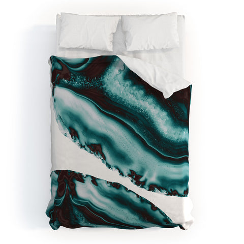 Anita's & Bella's Artwork Turquoise Brown Agate 1 Duvet Cover