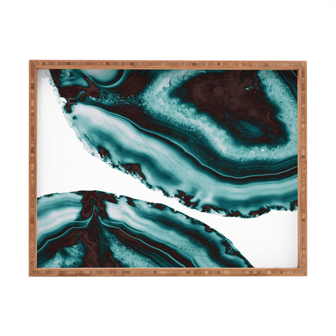 Anita's & Bella's Artwork Turquoise Brown Agate 1 Rectangular Tray