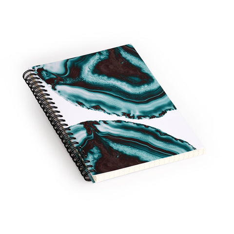 Anita's & Bella's Artwork Turquoise Brown Agate 1 Spiral Notebook