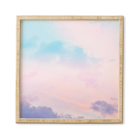 Anita's & Bella's Artwork Unicorn Pastel Clouds 5 Framed Wall Art