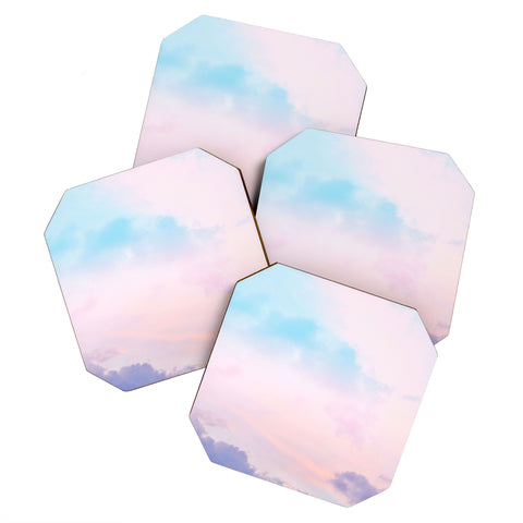 Anita's & Bella's Artwork Unicorn Pastel Clouds 5 Coaster Set