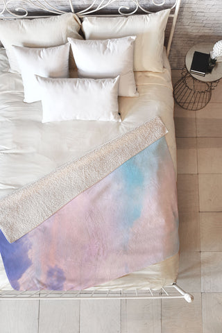 Anita's & Bella's Artwork Unicorn Pastel Clouds 5 Fleece Throw Blanket