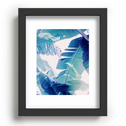 Ann Hudec Banana Leaf Blue Recessed Framing Rectangle