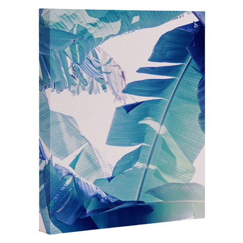 Ann Hudec Banana Leaf Blue Art Canvas
