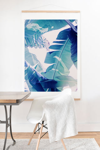 Ann Hudec Banana Leaf Blue Art Print And Hanger