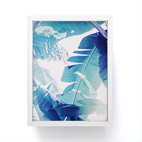 Ann Hudec Banana Leaf Blue Framed Mini Art Print