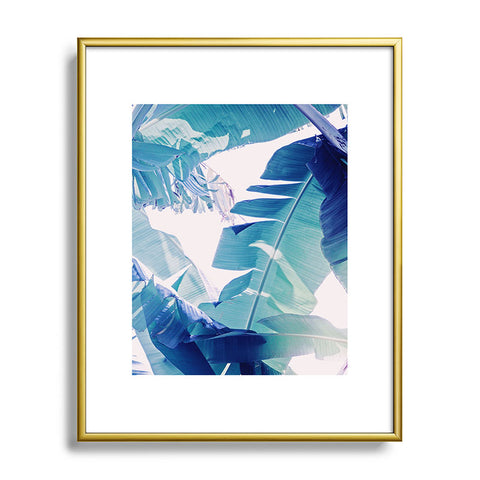 Ann Hudec Banana Leaf Blue Metal Framed Art Print