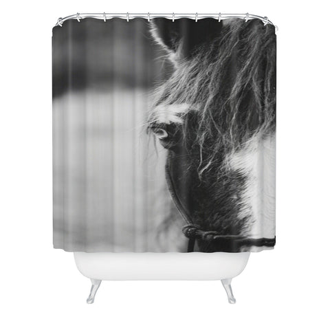 Ann Hudec Blue Eye horse photography Shower Curtain