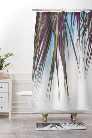Ann Hudec Cabana Life x Palm Trees Shower Curtain And Mat