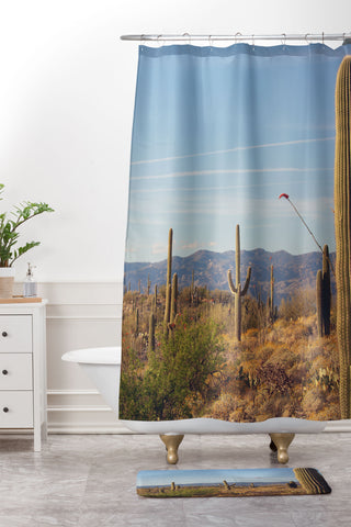 Ann Hudec Desert Heart II Shower Curtain And Mat
