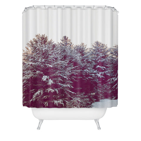 Ann Hudec First Winter Snow Shower Curtain