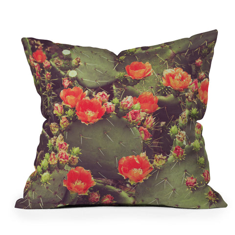 Ann Hudec Flamenco Desert Roses Throw Pillow