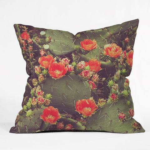 Ann Hudec Flamenco Desert Roses Outdoor Throw Pillow