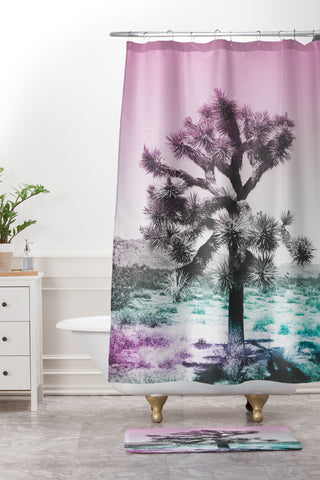 Ann Hudec Joshua Tree Ultraviolet Shower Curtain And Mat