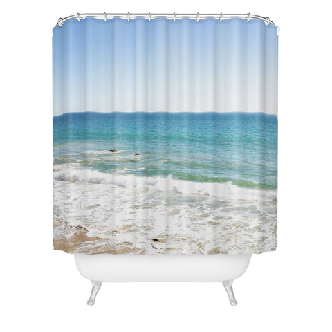 Ann Hudec Malibu Blues Shower Curtain