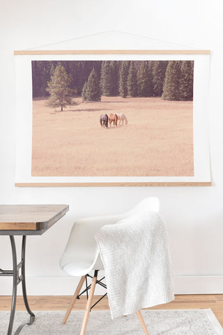 Ann Hudec Montana Horses Art Print And Hanger