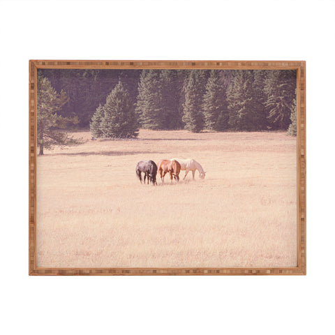 Ann Hudec Montana Horses Rectangular Tray