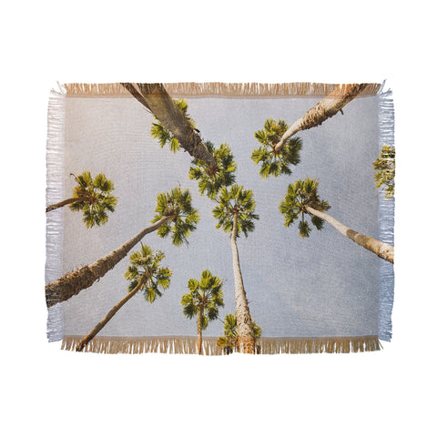 Ann Hudec Paradise Palm Trees Throw Blanket
