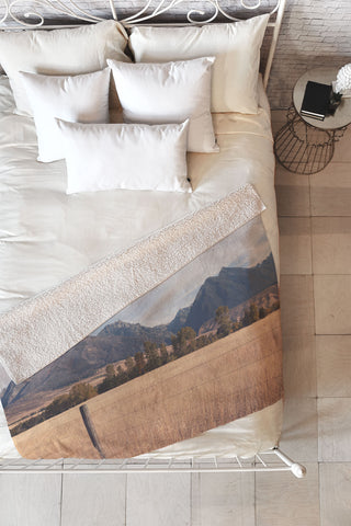 Ann Hudec Paradise Valley Montana Fleece Throw Blanket