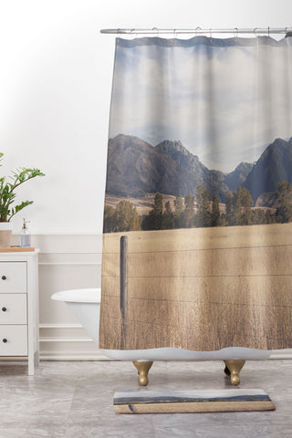 Ann Hudec Paradise Valley Montana Shower Curtain And Mat