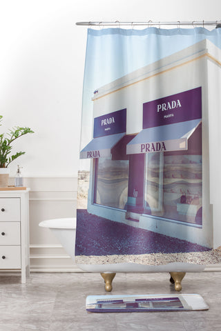 Ann Hudec Prada Marfa Shower Curtain And Mat