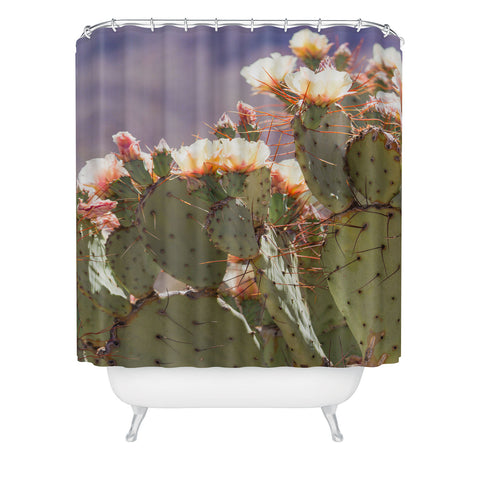 Ann Hudec Prickly Pear Blooms I Shower Curtain