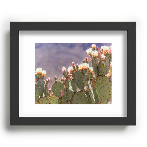Ann Hudec Prickly Pear Cactus Blooms Recessed Framing Rectangle