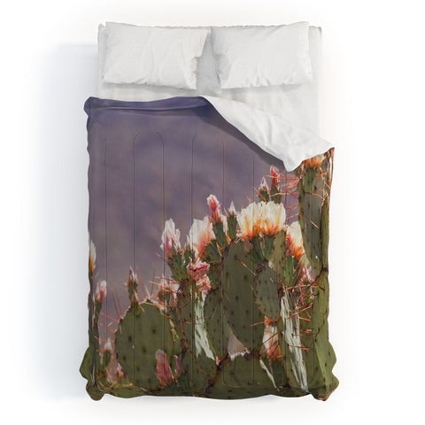 Ann Hudec Prickly Pear Cactus Blooms Comforter