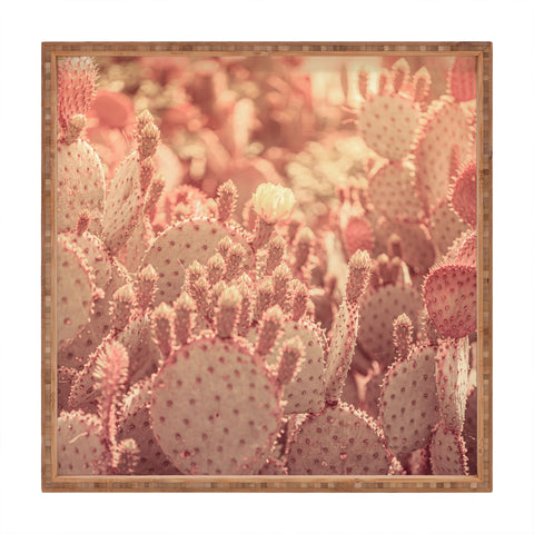 Ann Hudec Rose Gold Cactus Square Tray