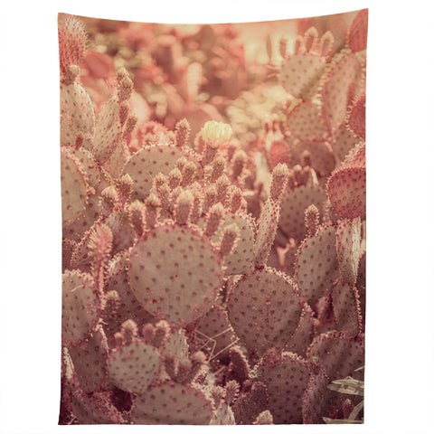 Ann Hudec Rose Gold Cactus Tapestry