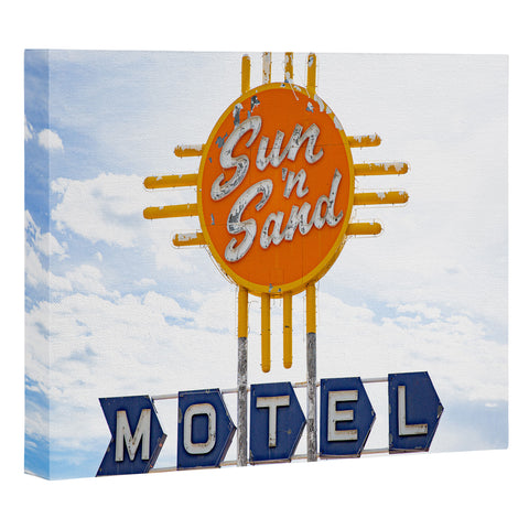 Ann Hudec Route 66 Sun n Sand Motel Art Canvas