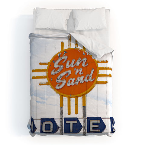Ann Hudec Route 66 Sun n Sand Motel Comforter