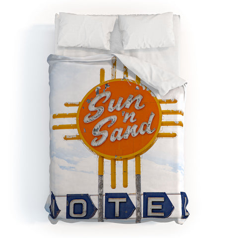Ann Hudec Route 66 Sun n Sand Motel Duvet Cover