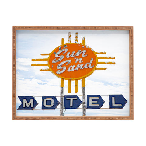 Ann Hudec Route 66 Sun n Sand Motel Rectangular Tray
