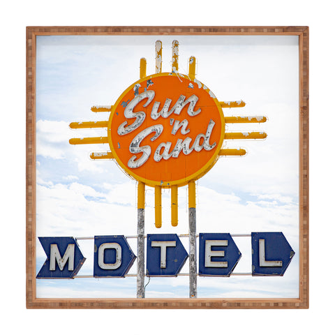 Ann Hudec Route 66 Sun n Sand Motel Square Tray