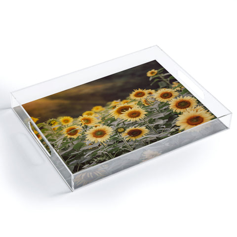 Ann Hudec Sunflower Morning Acrylic Tray